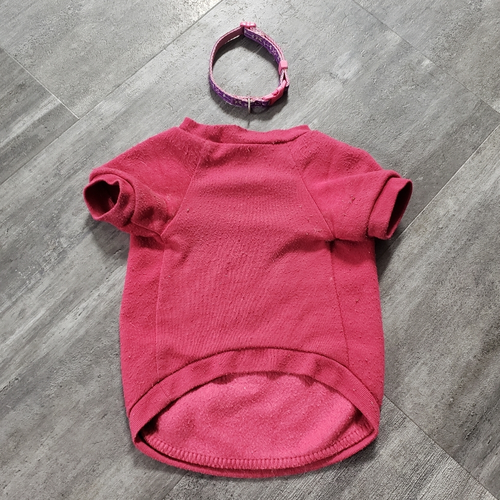 Pink Diamond Fleece GC WI16 Dog Top w/Collar - Picture 2 of 4